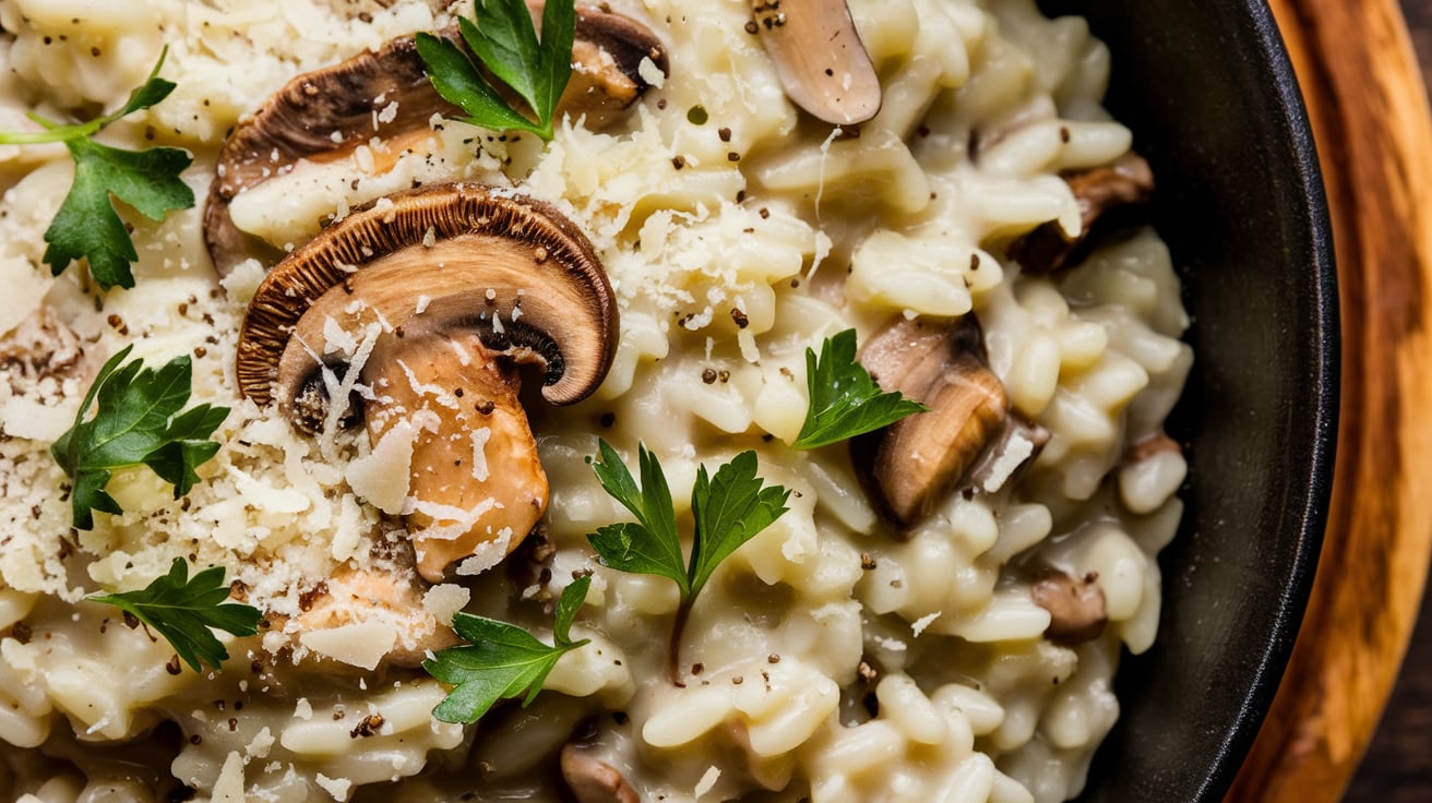 Kaffee-Pilz-Risotto: Ein spannender Twist mit Schwarzes Gold Espressolikör