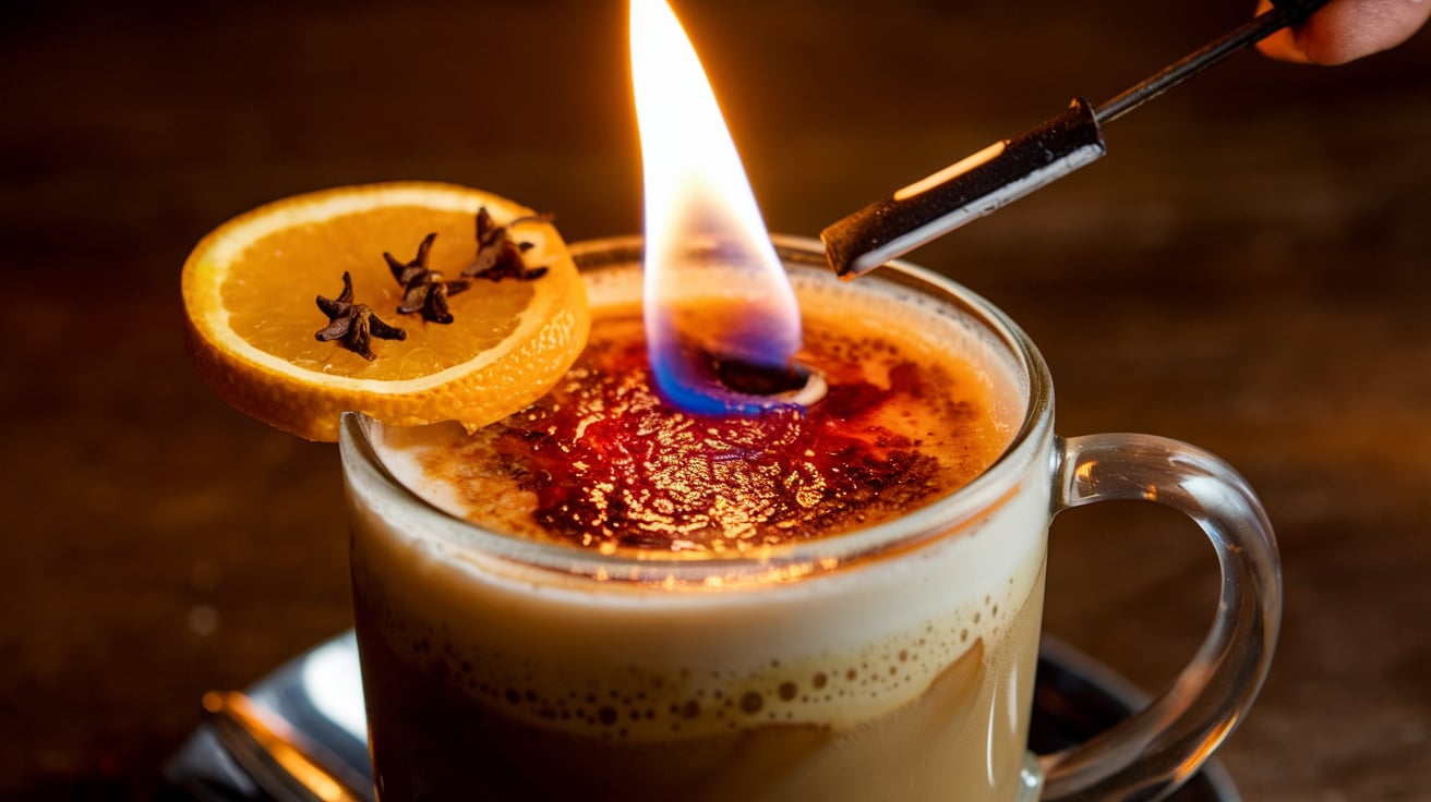 Café Brûlot: Ein Flammenmeer aus Kaffeegeschmack mit Schwarzes Gold Espressolikör