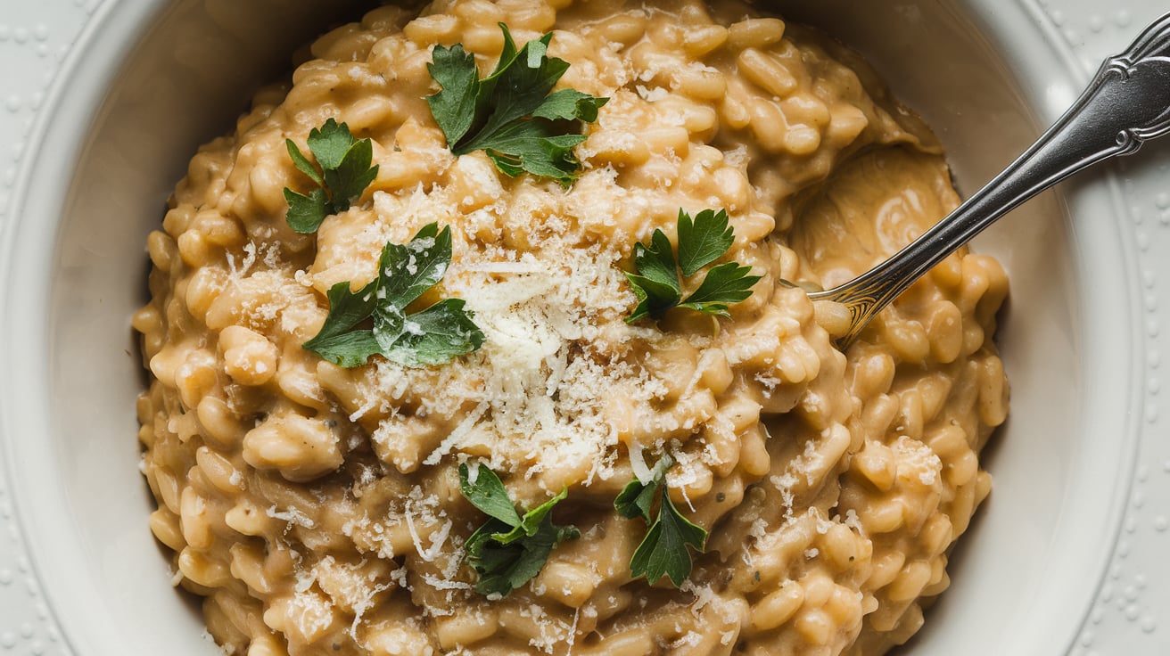 Espresso-Risotto mit Schwarzes Gold – Cremig und würzig zugleich