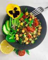 Belugalinsen-Kichererbsen-Salat — vegan, glutenfrei, zuckerfrei
