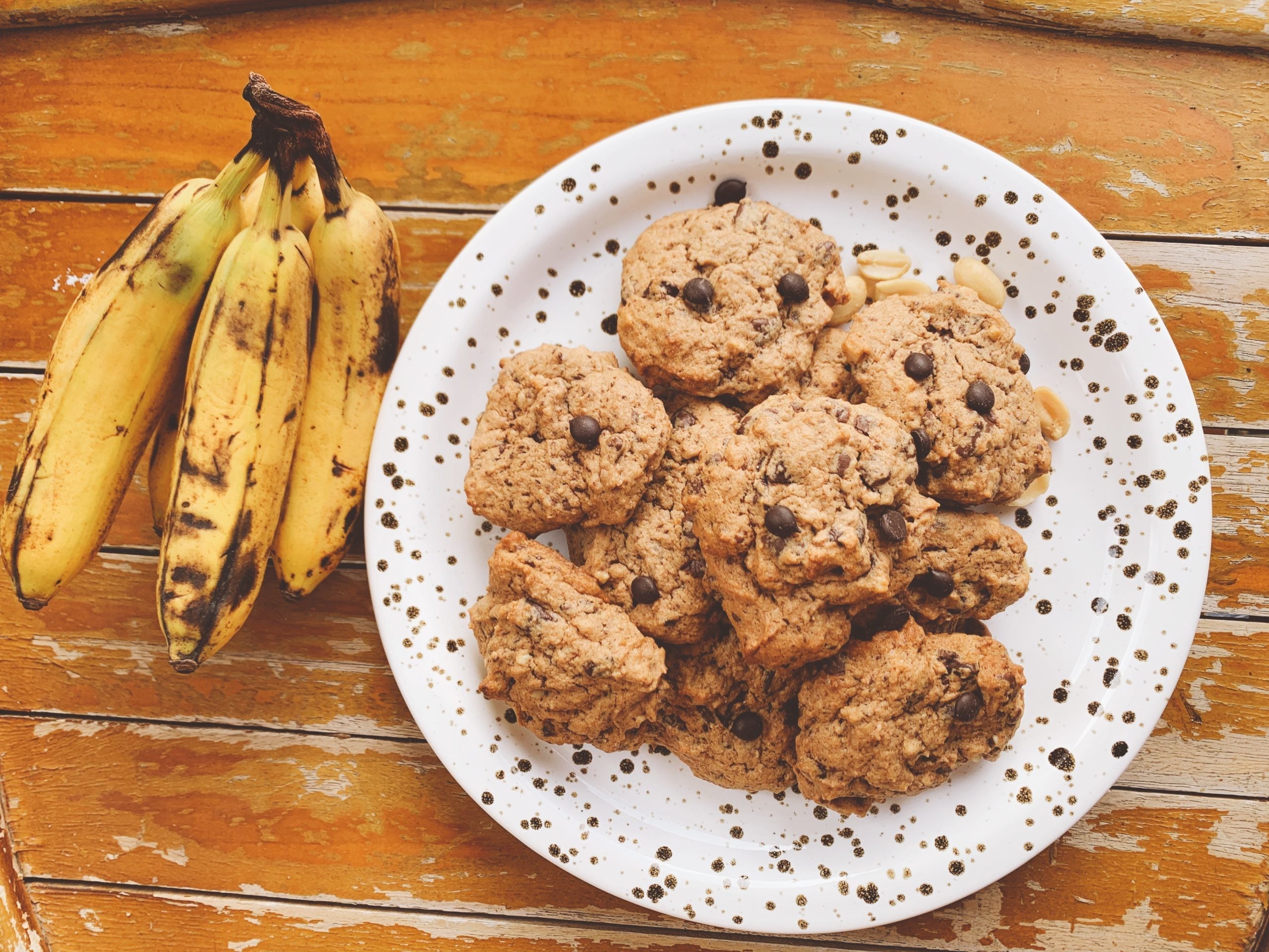 Vegane Erdnuss-Bananen-Cookies