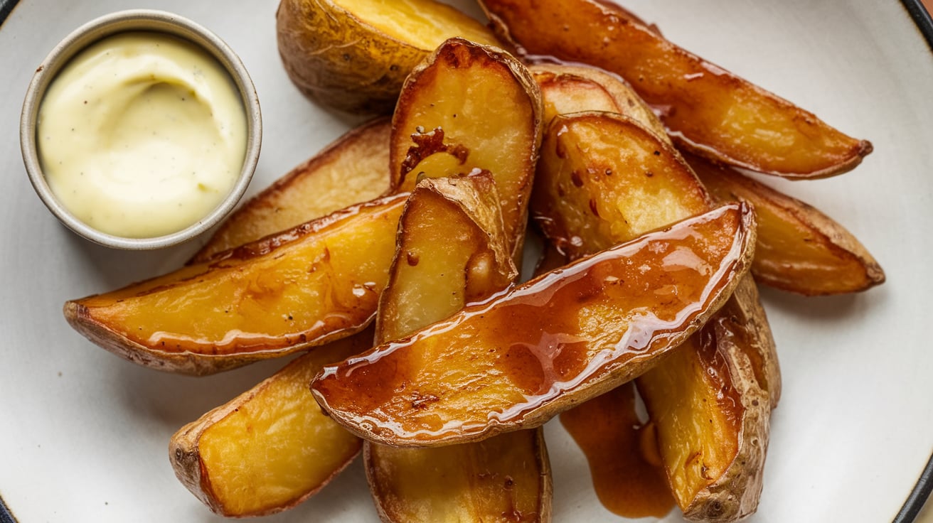 Espresso-Glasierte Kartoffelwedges – Knusprig und würzig mit Schwarzes Gold