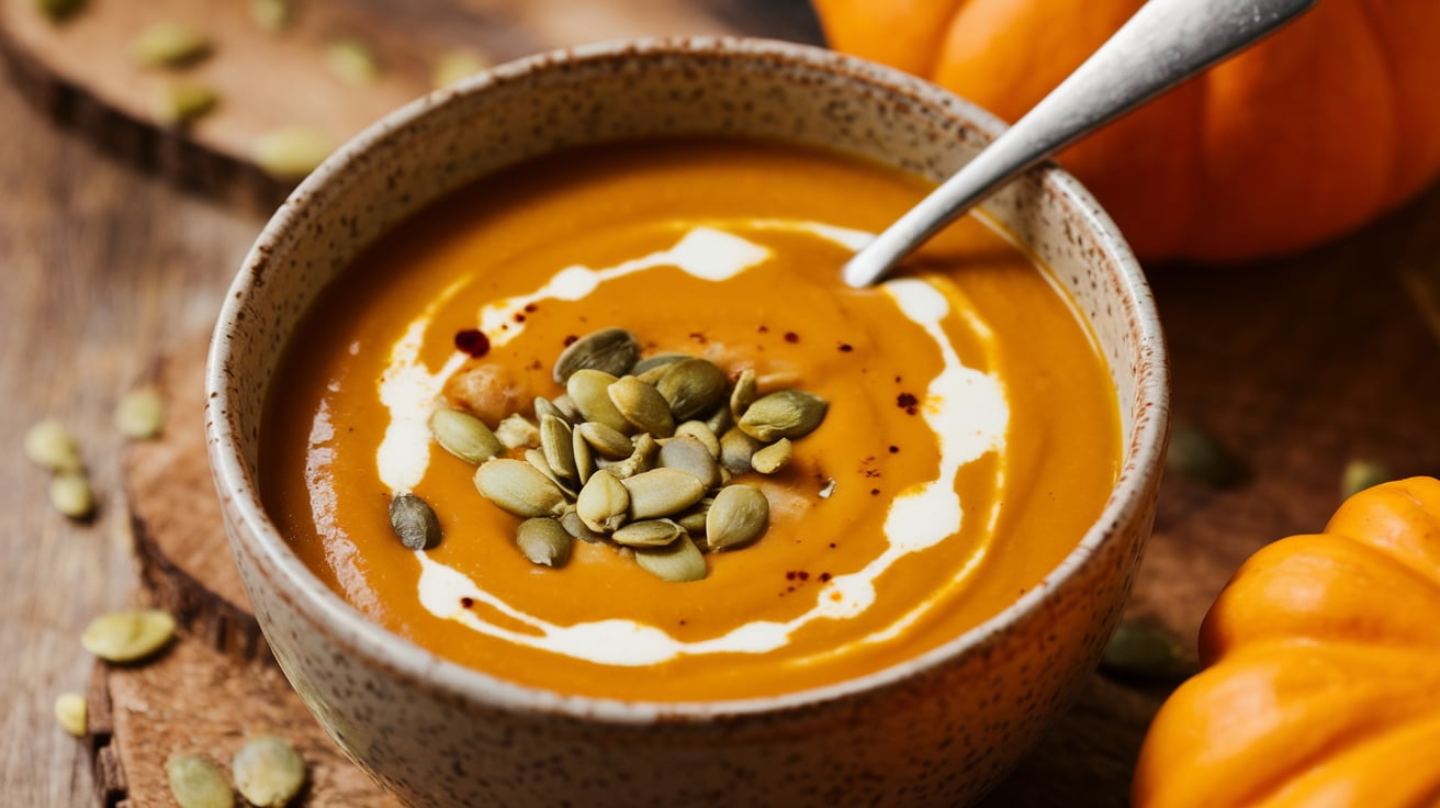 Kaffee-Kürbis-Suppe mit Schwarzes Gold Kaffeelikör: Ein wärmendes Herbst-Rezept mit raffiniertem Geschmack