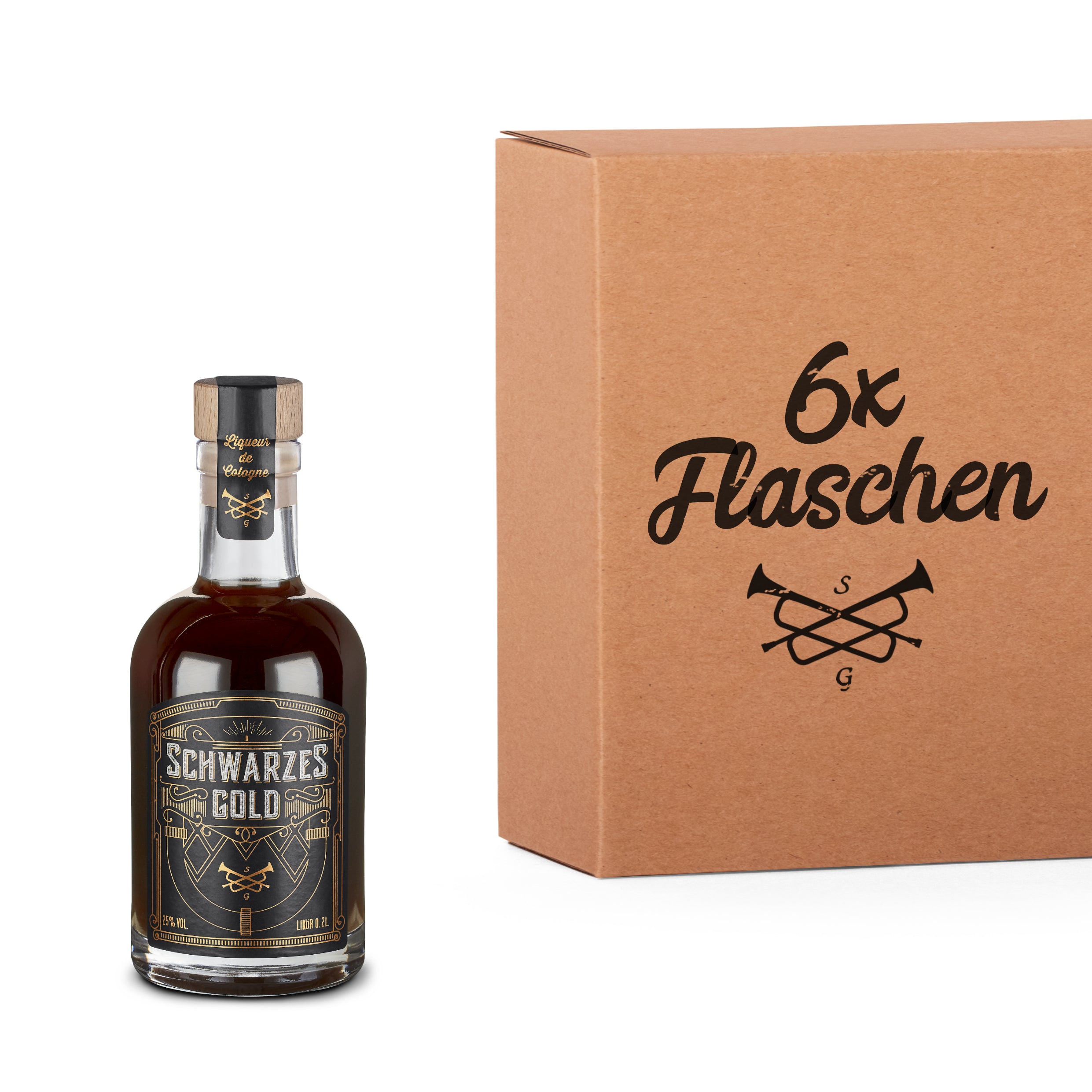 B2B • 6 Flaschen • Schwarzes Gold Kaffeelikör • Coldbrew Espresso Likör • 25% Vol. - as/if records