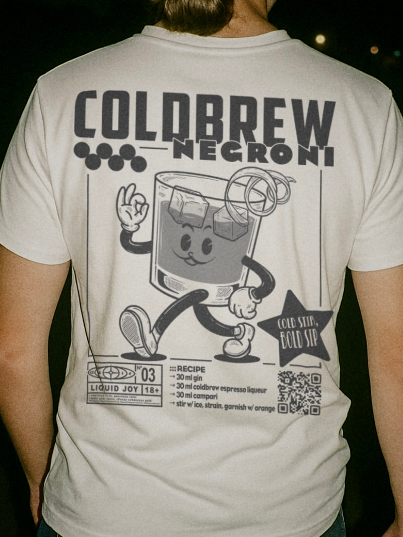 Coldbrew Negroni Rezept | Liquid Joy No. 03 | Unisex T-Shirt - as/if records