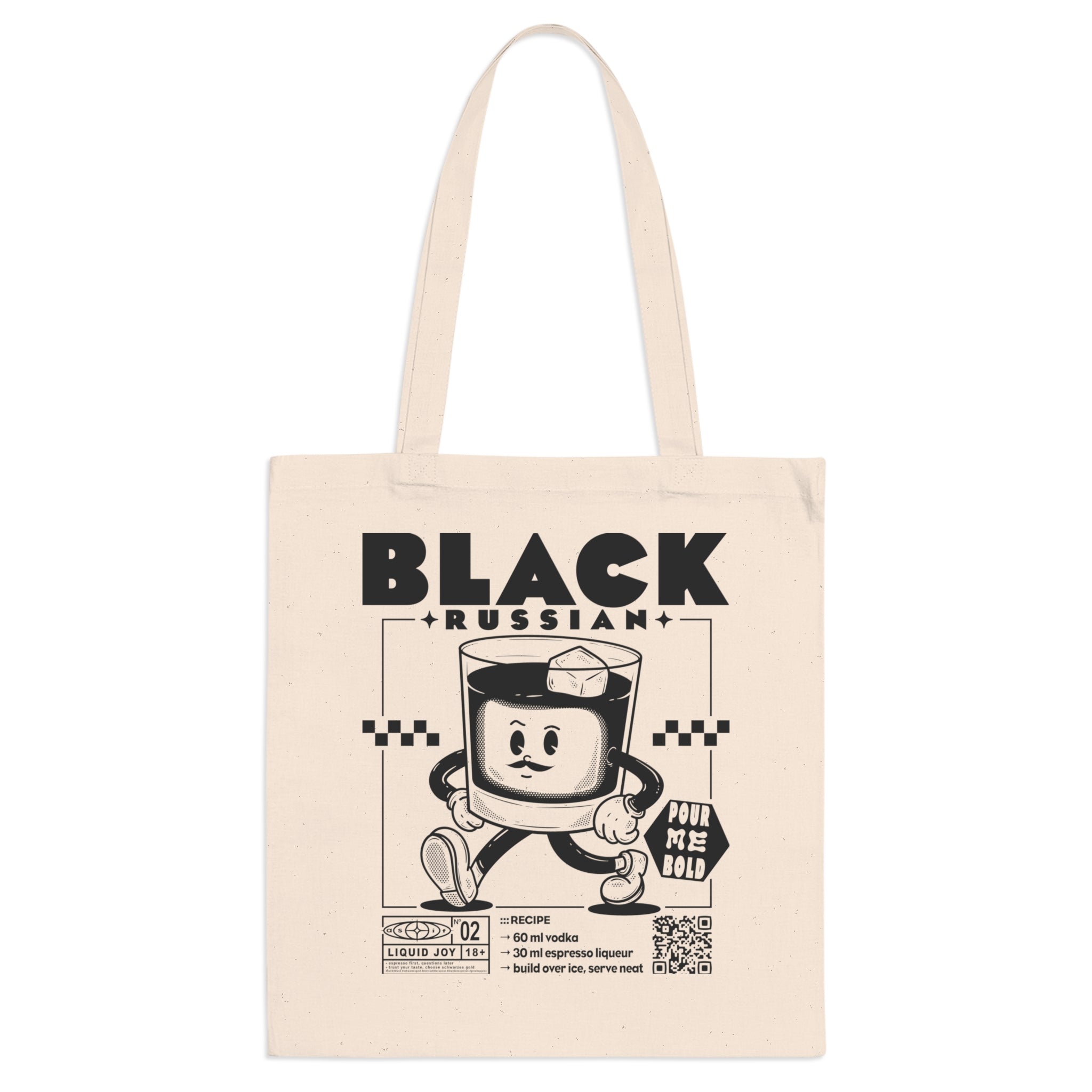Black Russian Rezept | Liquid Joy No. 02 | Jutebeutel - as/if records