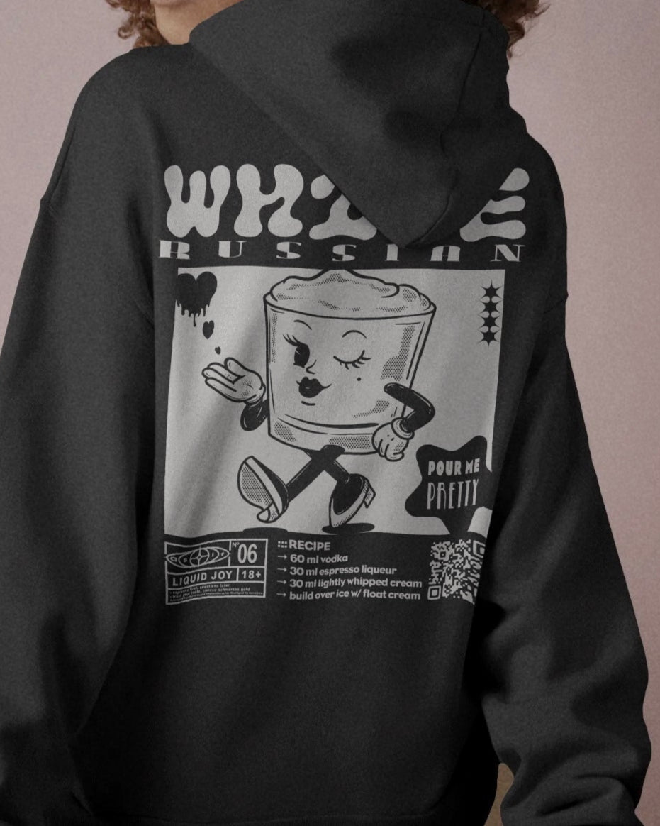 White Russian Rezept | Liquid Joy No. 06 | Unisex Hoodie