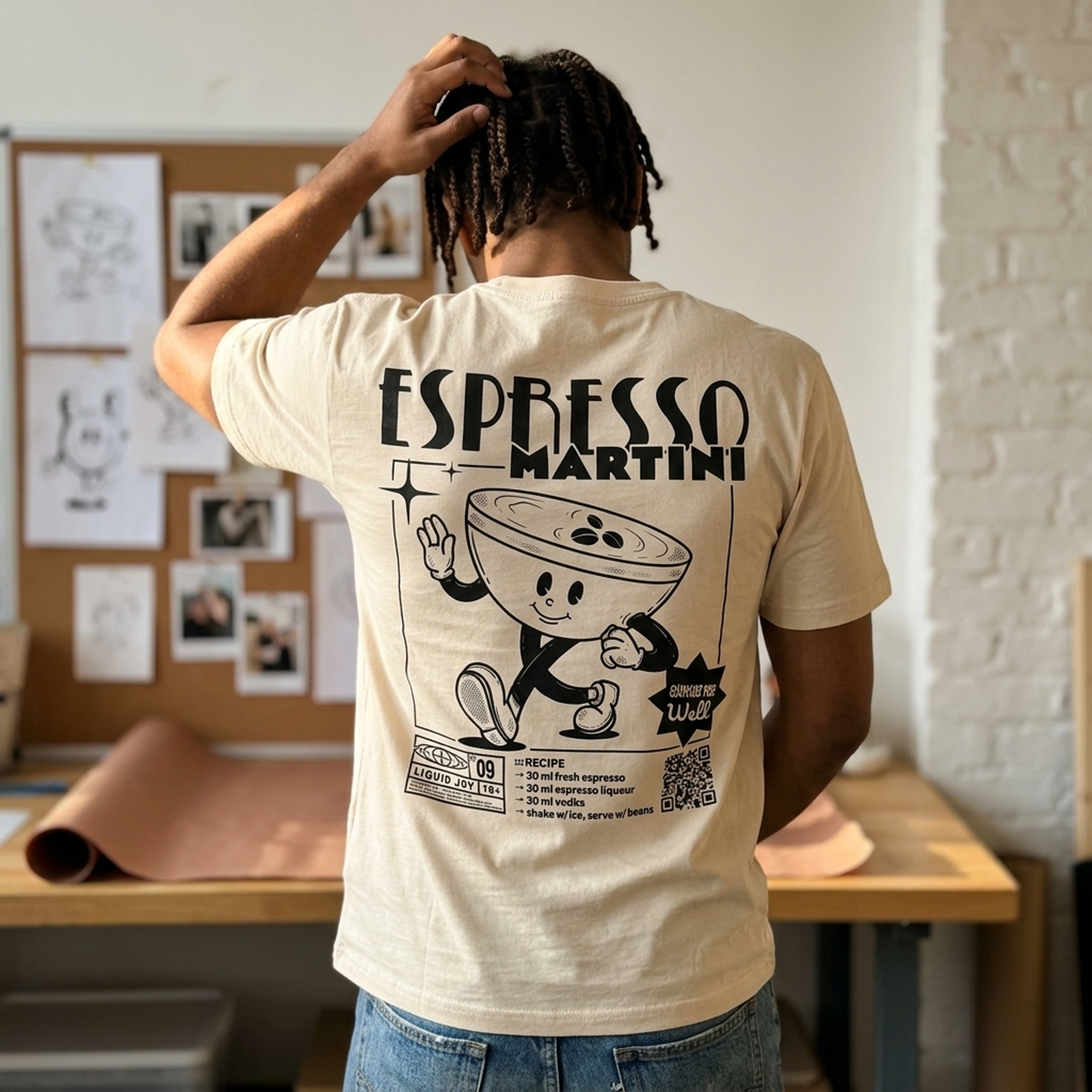 Natural Raw Espresso Martini Bio-Tee – as.if.threads