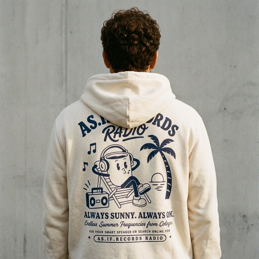 Endless Summer Bio-Hoodie in Natural Raw am Model — Stanley/Stella Bio-Cotton aus Köln, as.if.threads