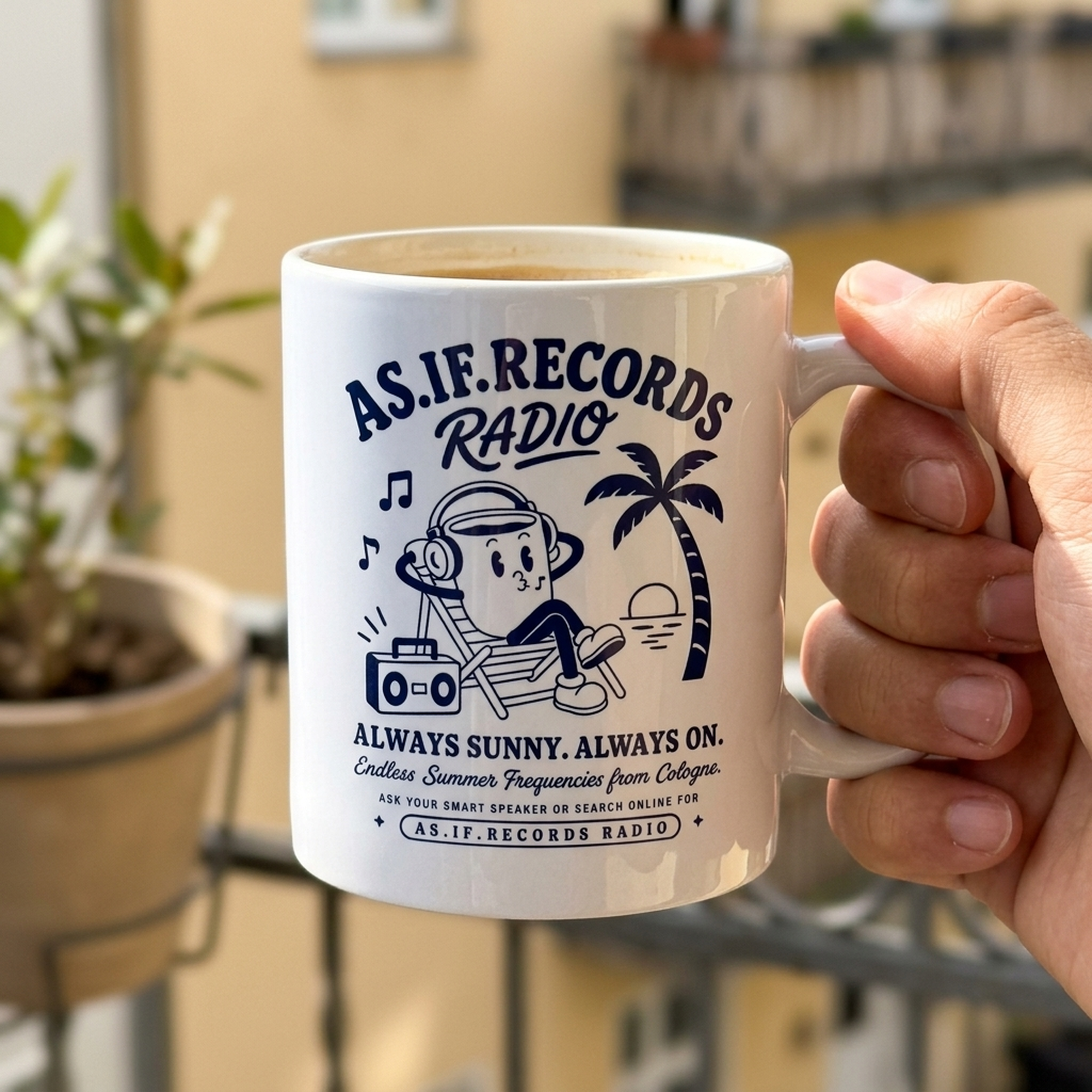 White Glossy Endless Summer Tasse – as.if.threads