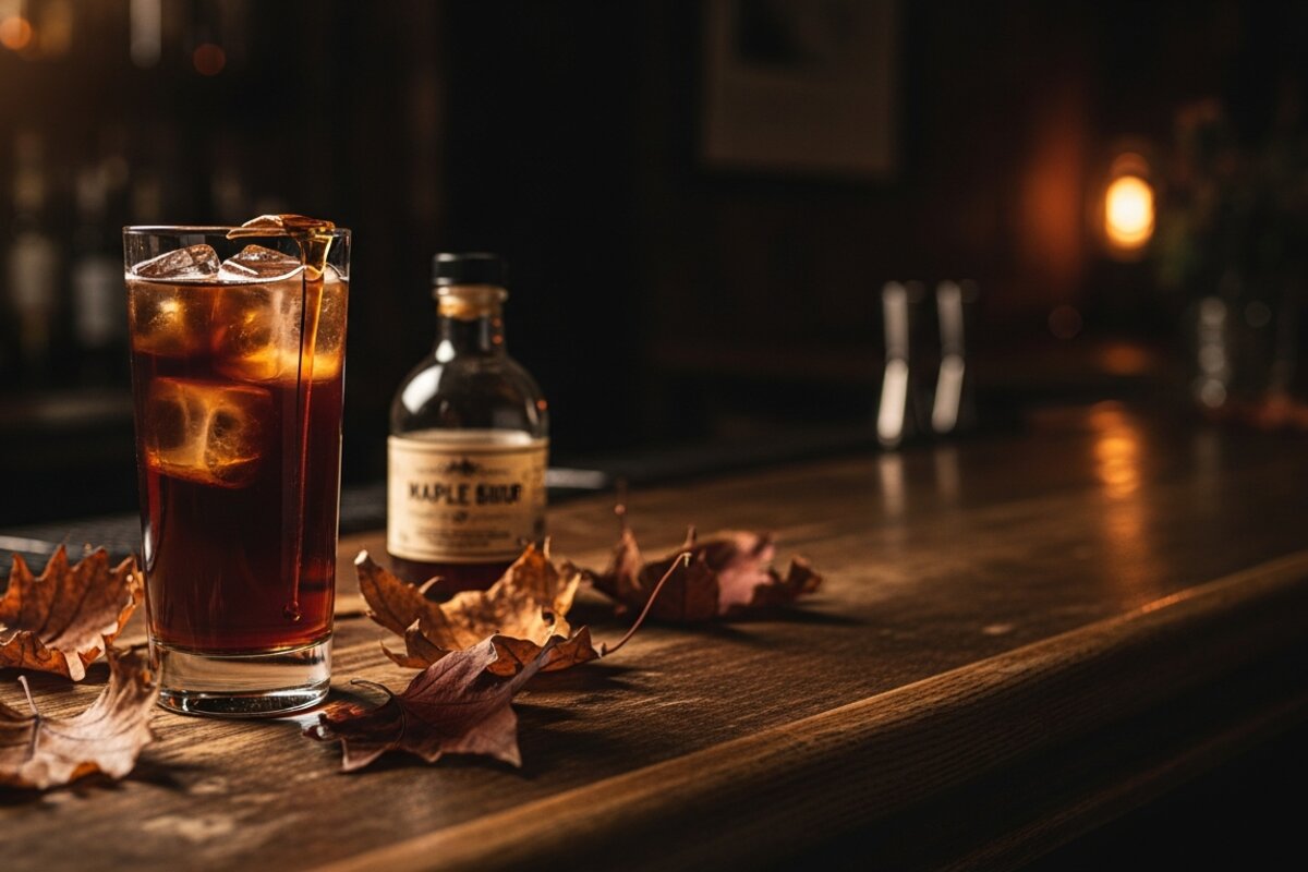 Maple Coffee Longdrink selber machen — Bourbon, Ahornsirup und Cold Brew