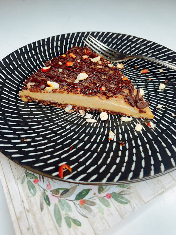Erdnuss-Schoko-Tarte — vegan, glutenfrei, zuckerfrei