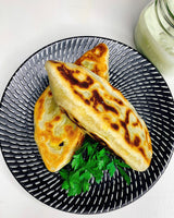 Teigtaschen mit Süßkartoffel-Halloumi-Füllung