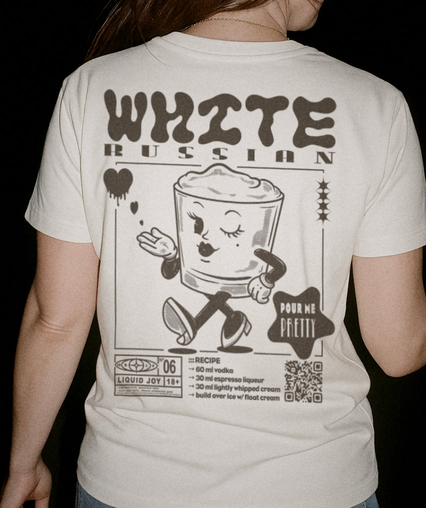 White Russian Rezept | Liquid Joy No. 06 | Unisex T-Shirt