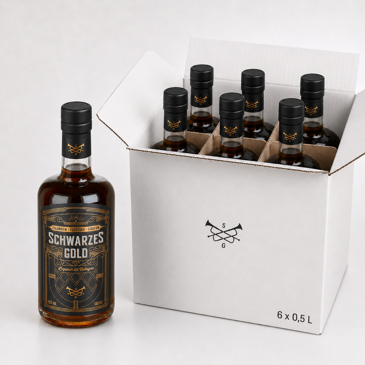 Schwarzes Gold 0,5 l im 6er-Karton