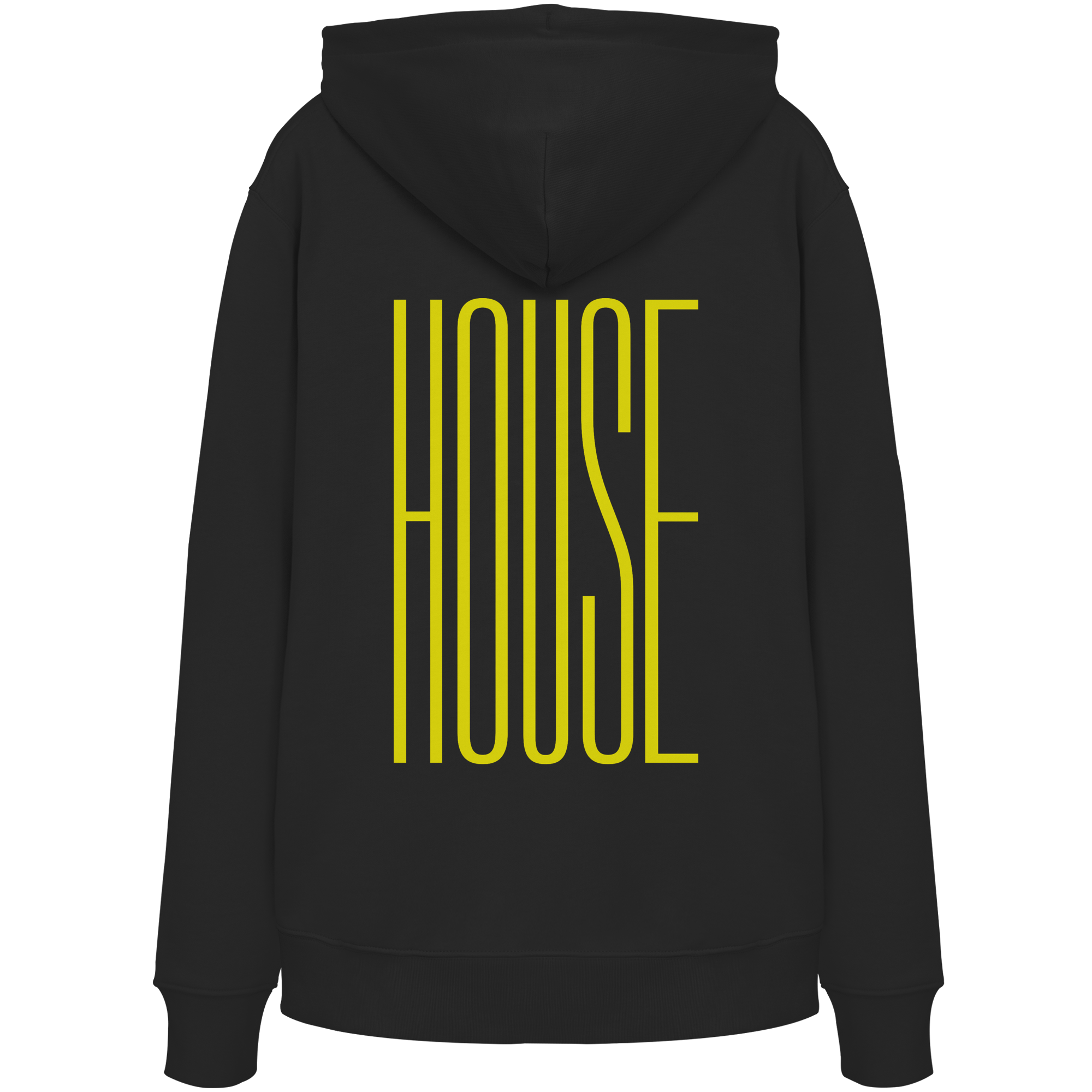 Black HOUSE Bio-Hoodie – as.if.threads