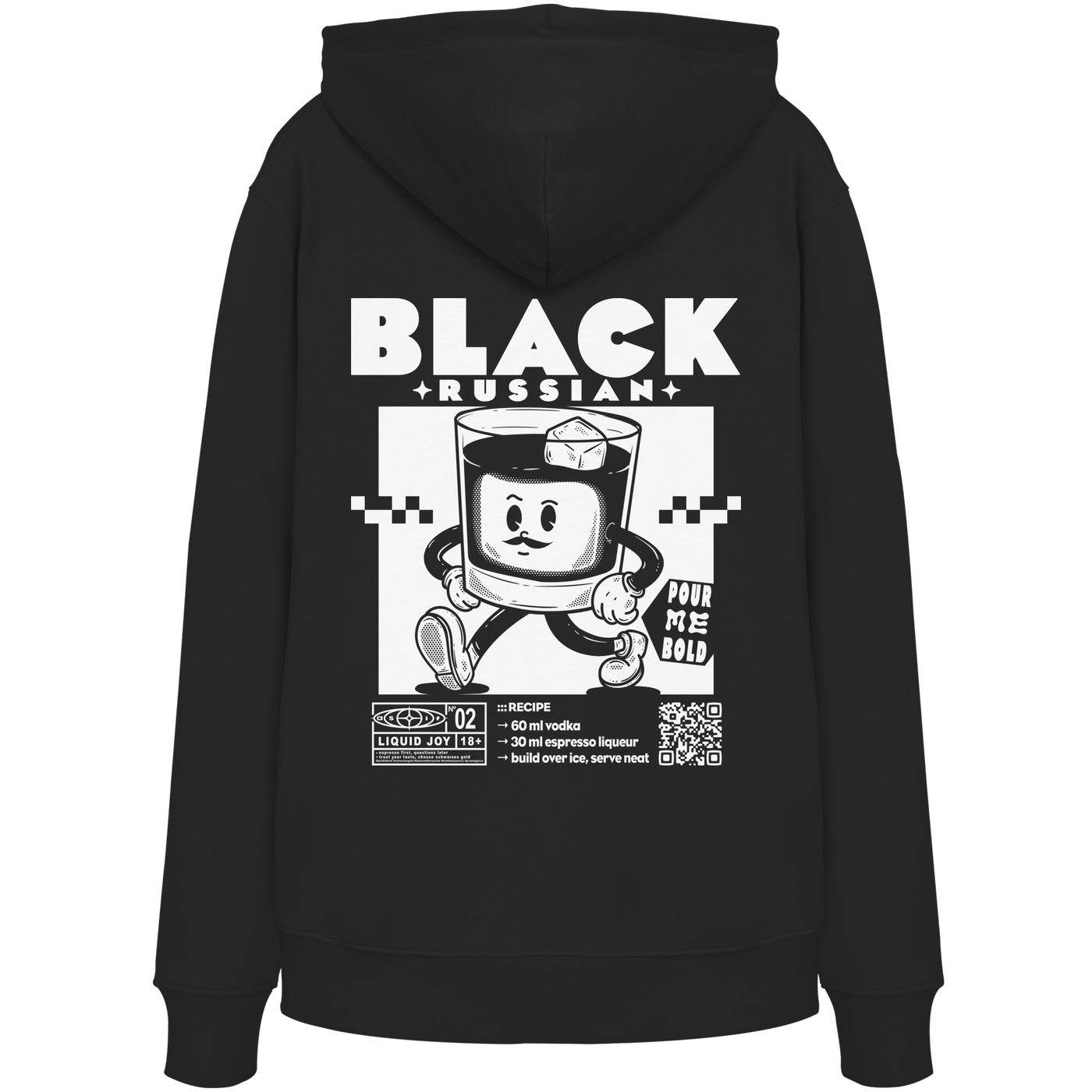 Black Russian Bio-Hoodie | Liquid Joy