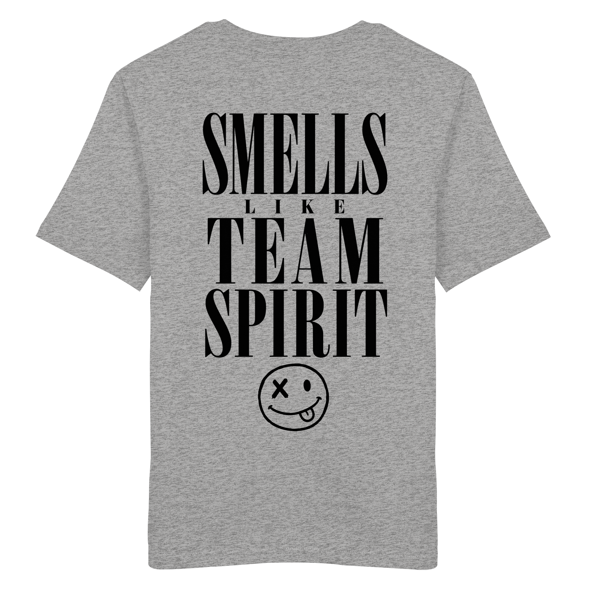 Heather Grey Smells Like Team Spirit Bio-Tee – as.if.threads