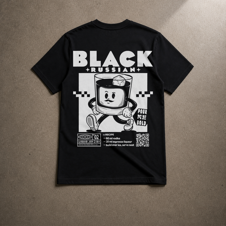 Black Russian Bio-Tee | Liquid Joy