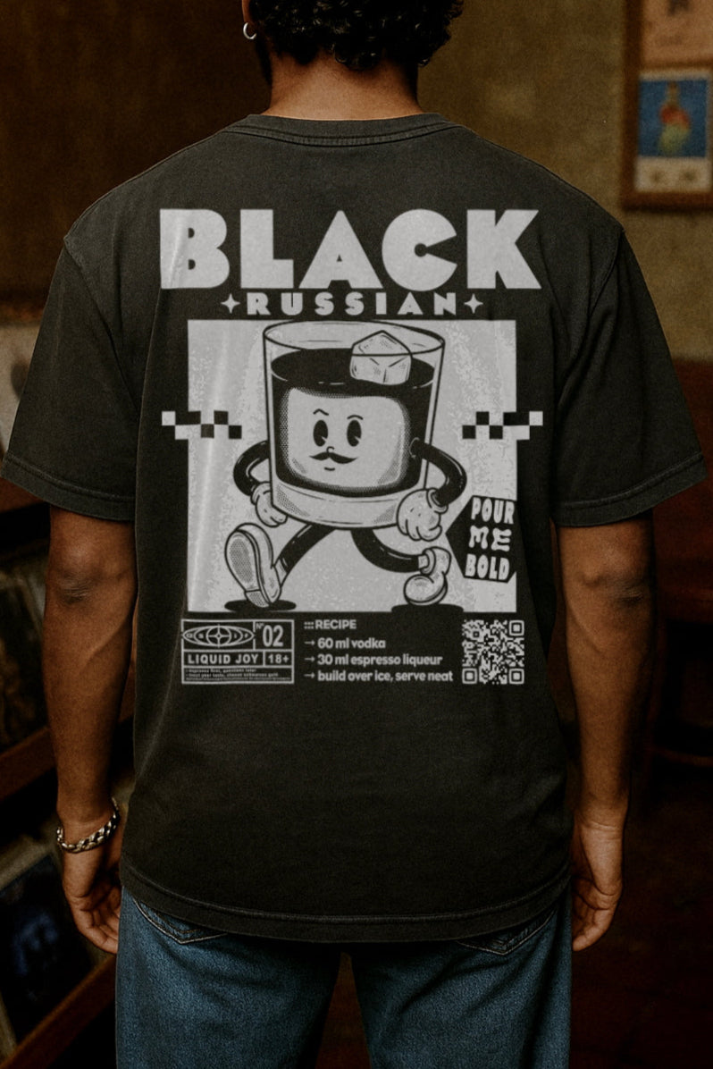 Black Russian Rezept | Liquid Joy No. 02 | Unisex T-Shirt