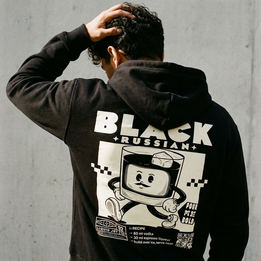 Black Russian Bio-Hoodie | Liquid Joy