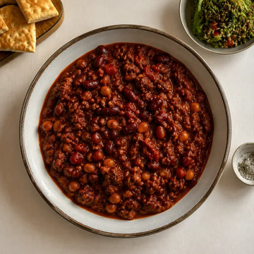 Chili Con Carne mit Schwarzes Gold Espresso.