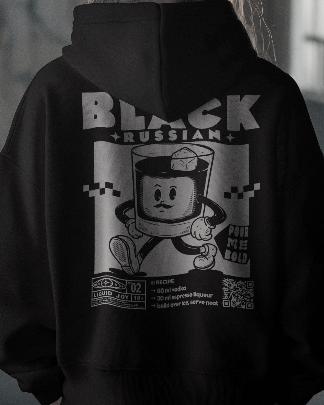 Black Russian Rezept | Liquid Joy No. 02 | Unisex Hoodie