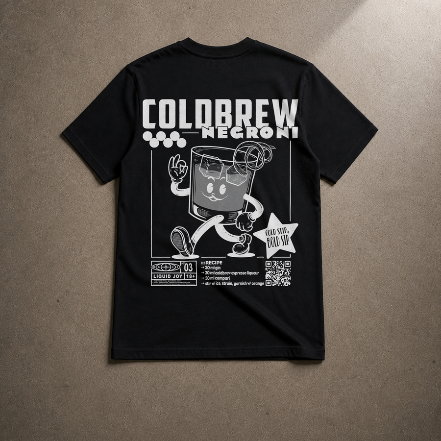 Coldbrew Negroni Bio-Tee | Liquid Joy