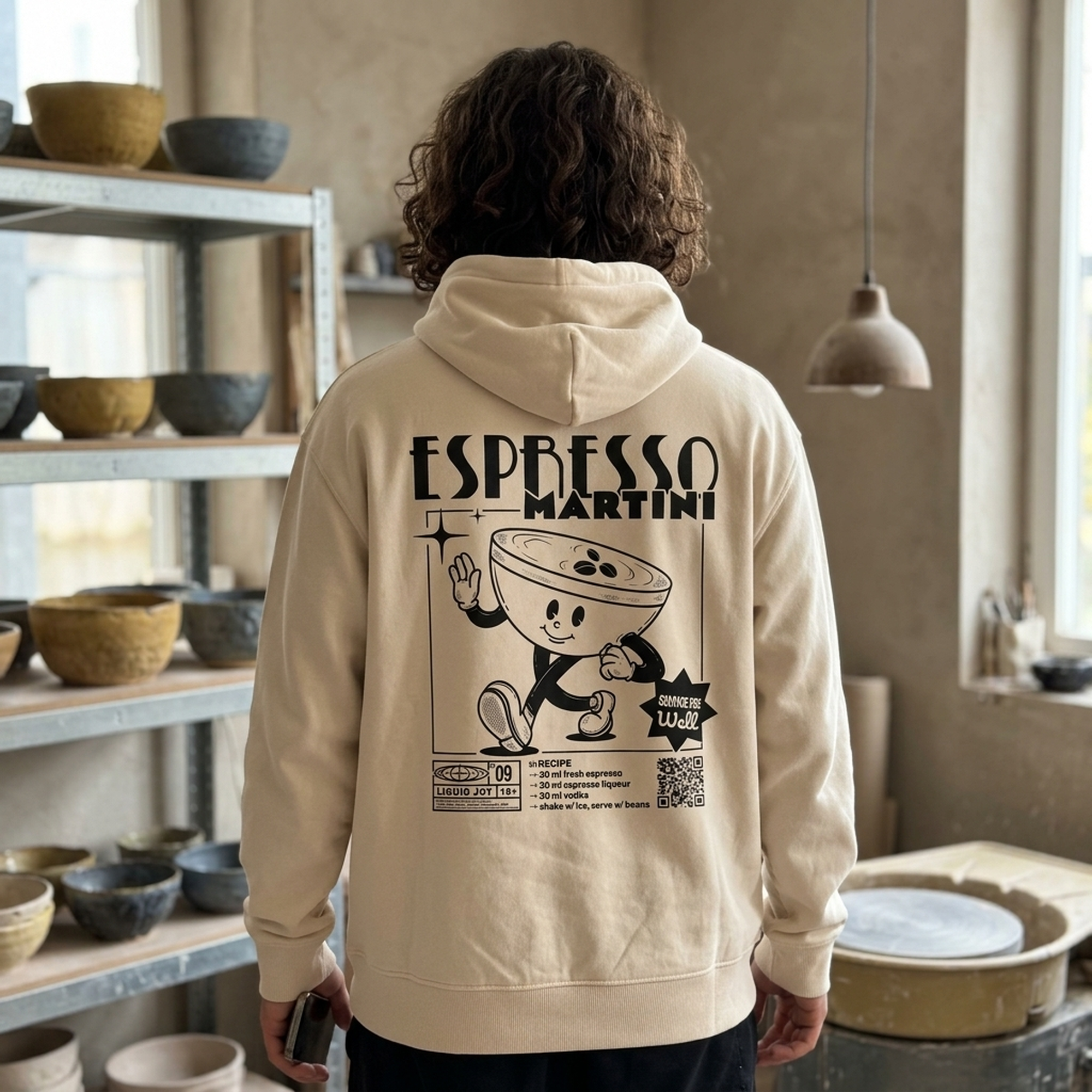 Natural Raw Espresso Martini Bio-Hoodie – as.if.threads