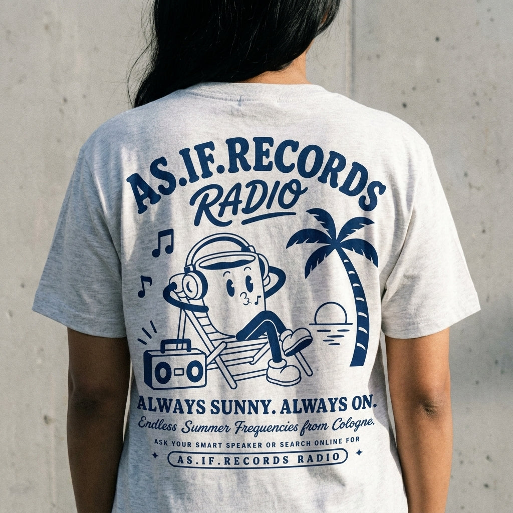Endless Summer Bio-Tee in Heather Grey am Model — Stanley/Stella Bio-Cotton, as.if.threads