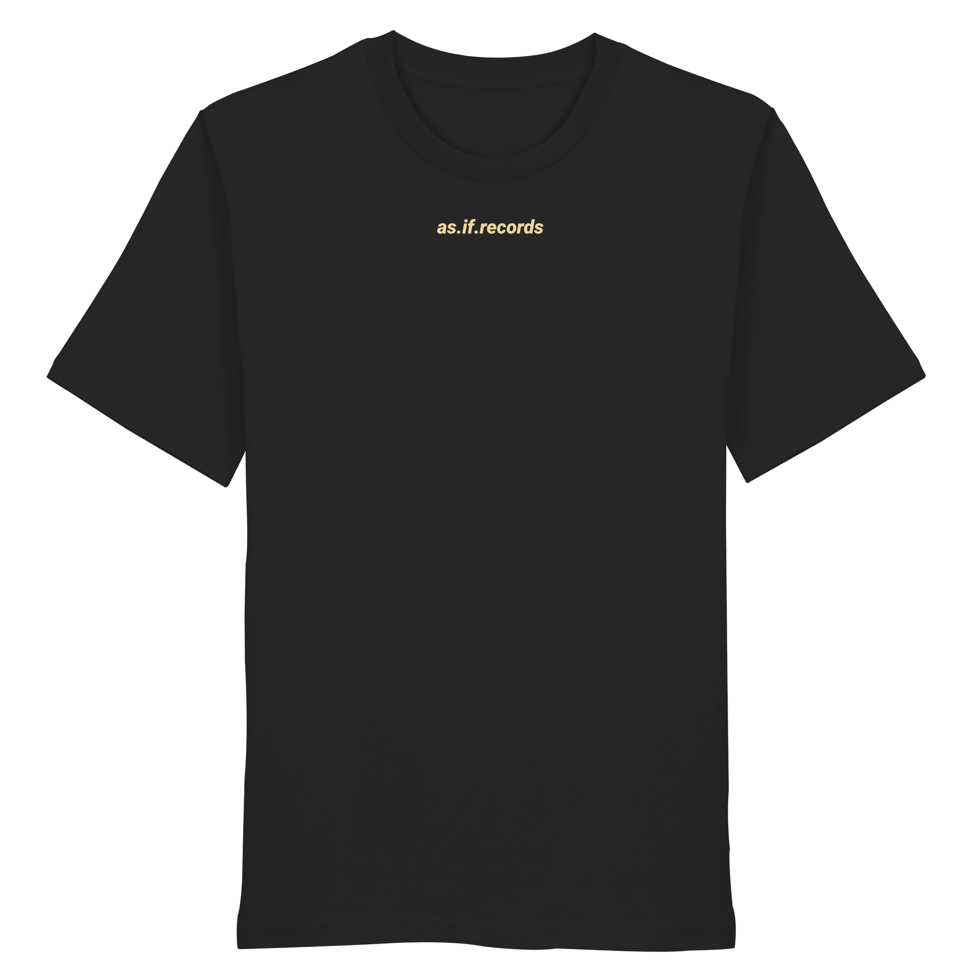 Different Sounds Right Bio-Tee in Black - Vorderseite mit kleinem as.if.records Frontprint - as.if.threads