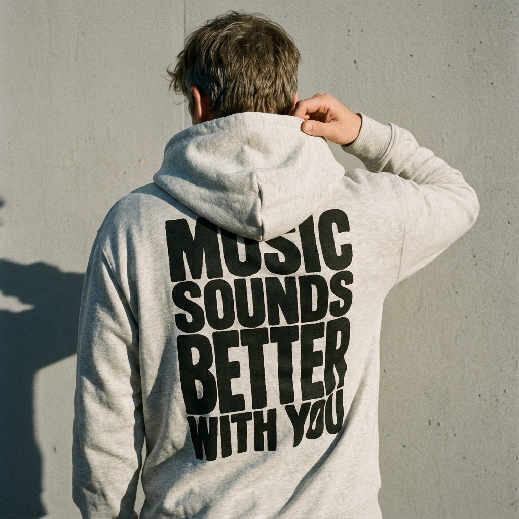 Music Sounds Better With You Bio-Hoodie | as.if.radio