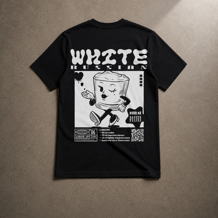 White Russian Bio-Tee | Liquid Joy