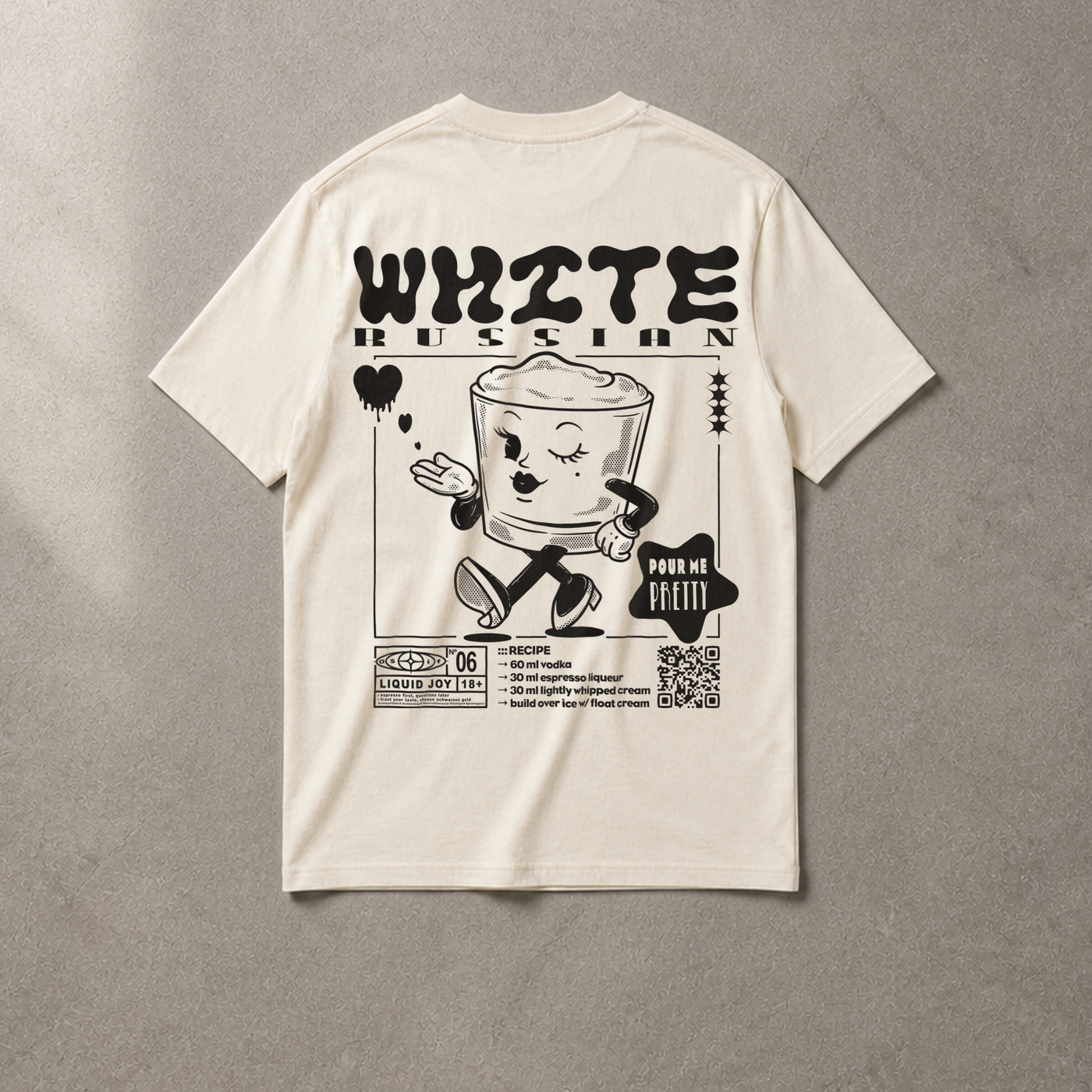 White Russian Bio-Tee | Liquid Joy