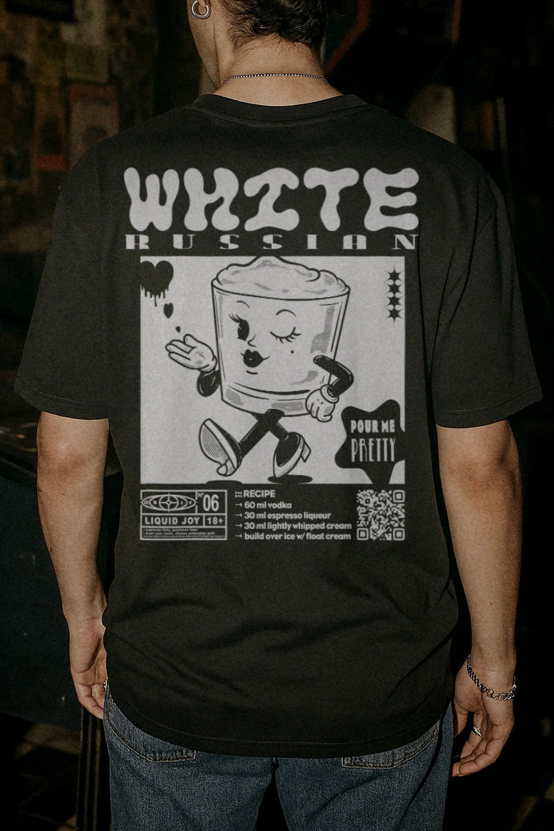 White Russian Rezept | Liquid Joy No. 06 | Unisex T-Shirt